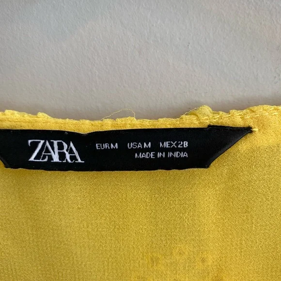 Yellow Ruffled Women's Top - Picture 2 of 4